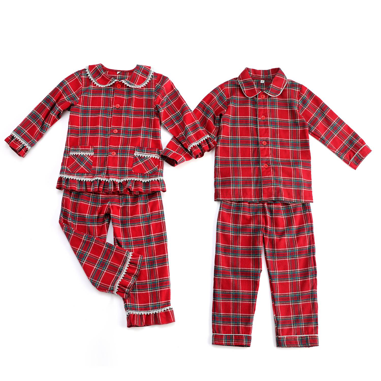 Baby Clothing Dividers - Family Matching Ruffle Pijamas Sets, Crianças,
