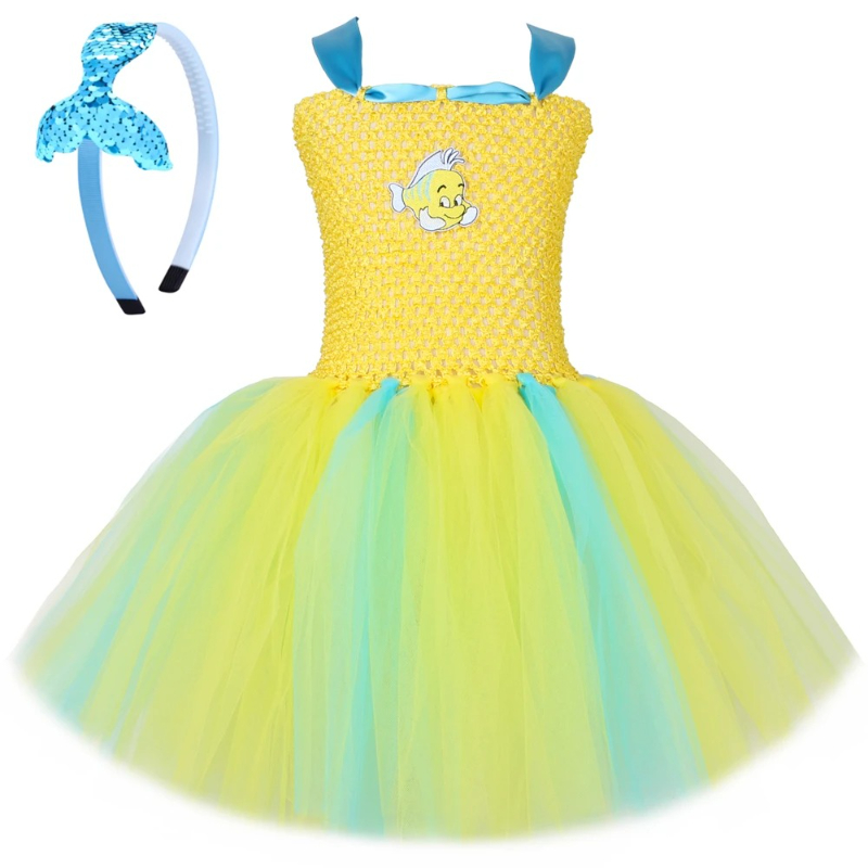 Baby Clothing Dresser - Flounder palhaço tutu vestido meninas oceano