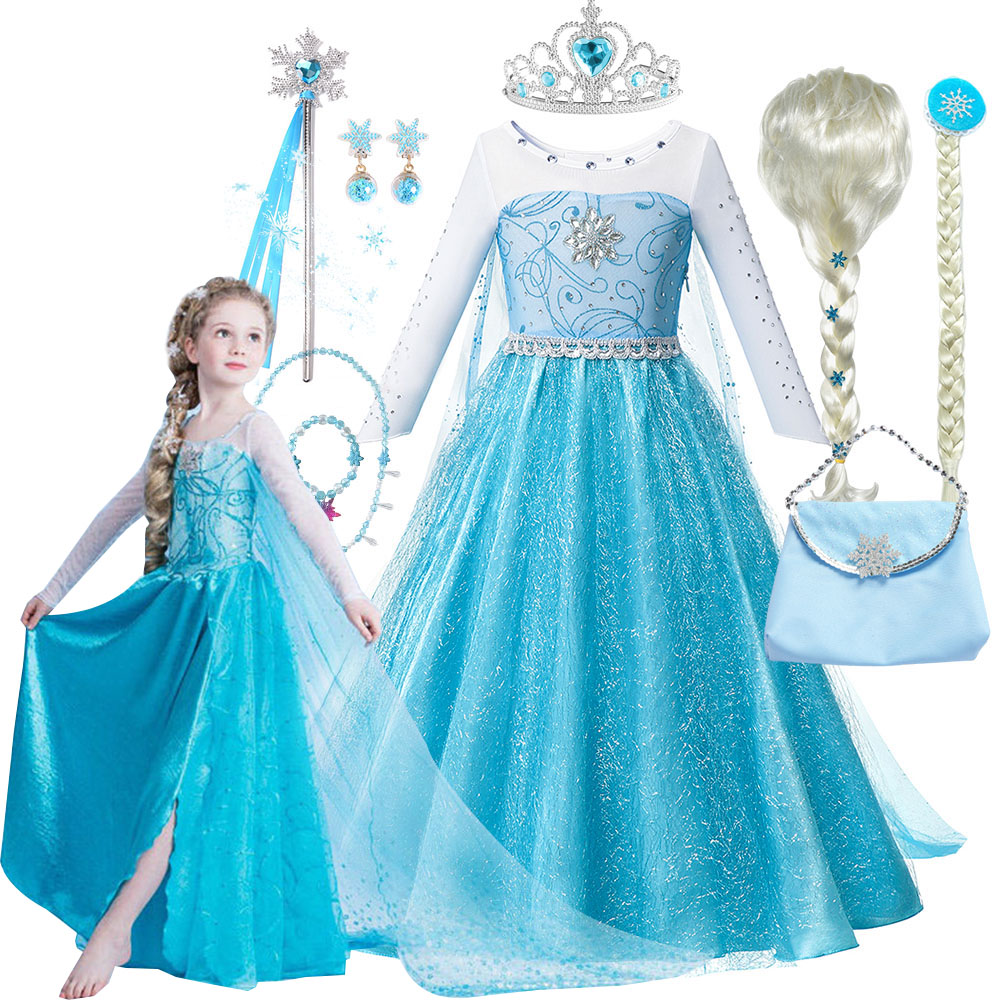 Bebê menina princesa elsa traj - Baby Clothing Dresser avaliação e preço