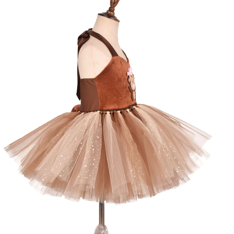 Macaco marrom tutu vestido par - Baby Clothing Dresser avaliação e preço