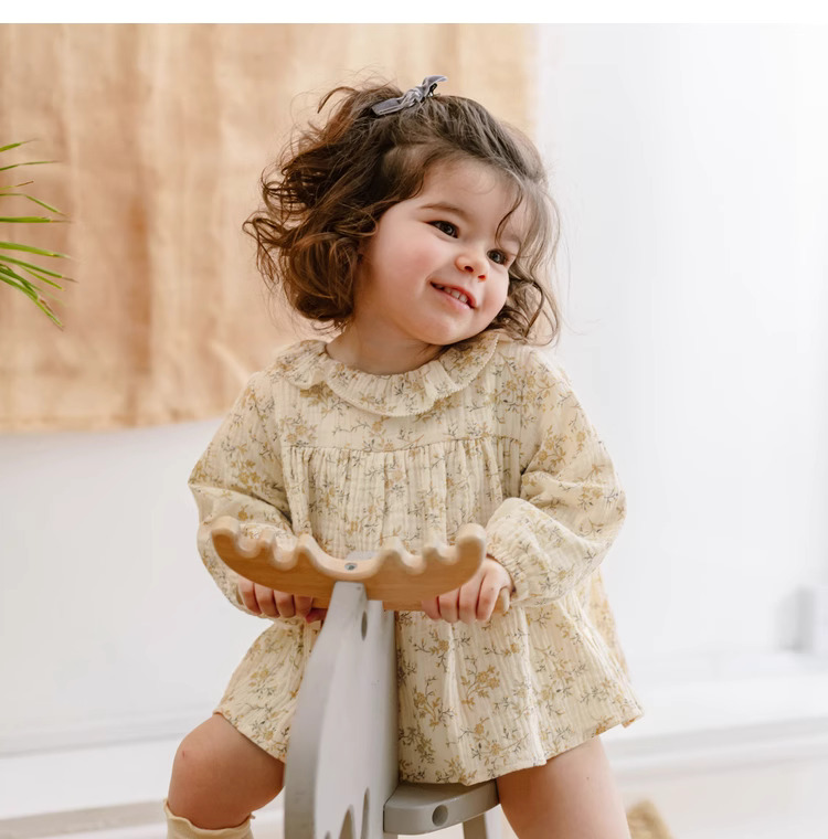 Vestido floral para bebês, alg - Baby Clothing Organic avaliação e preço